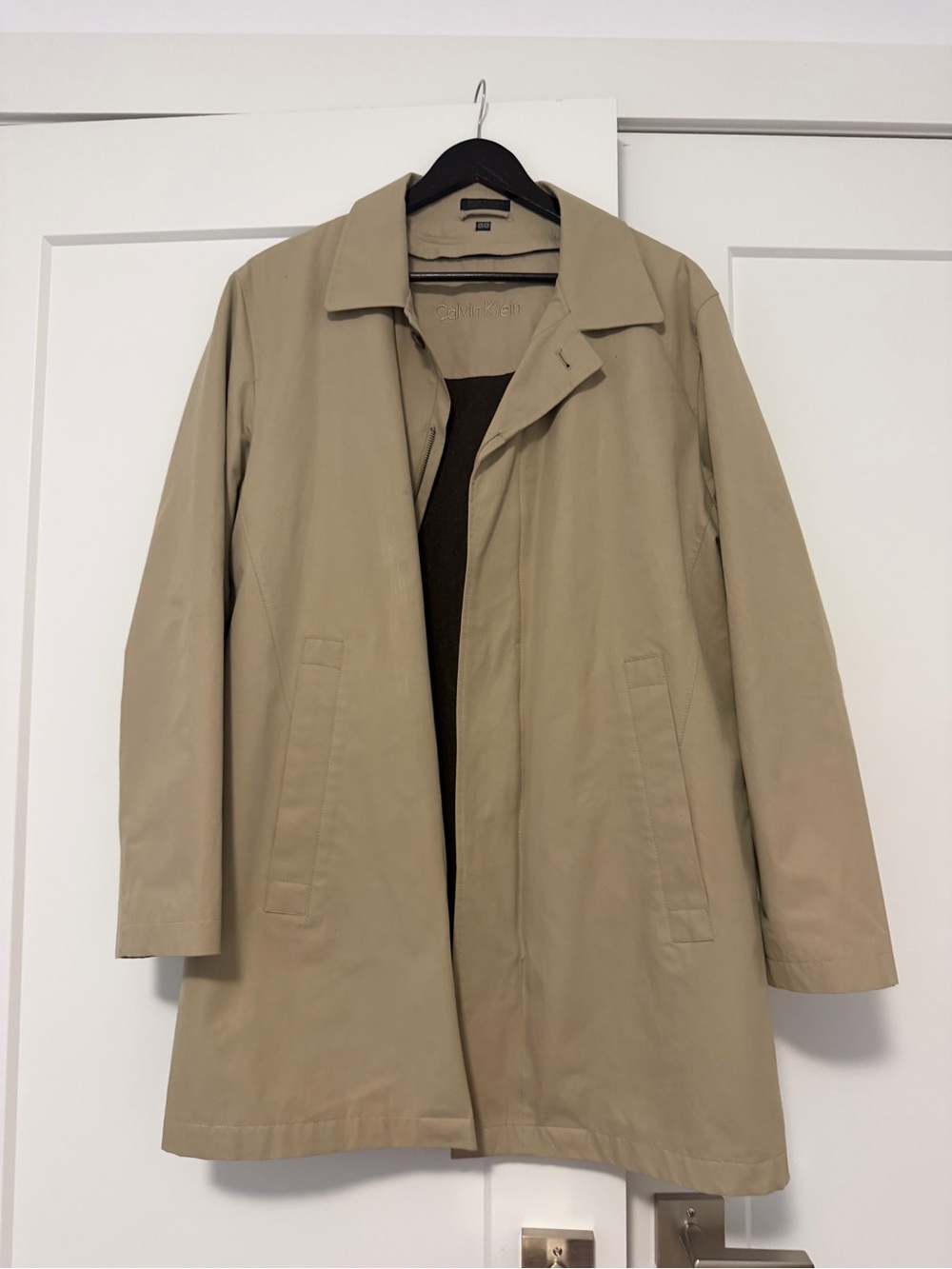 Calvin Klein Beige Trench Coat - Classic Men's Overcoat